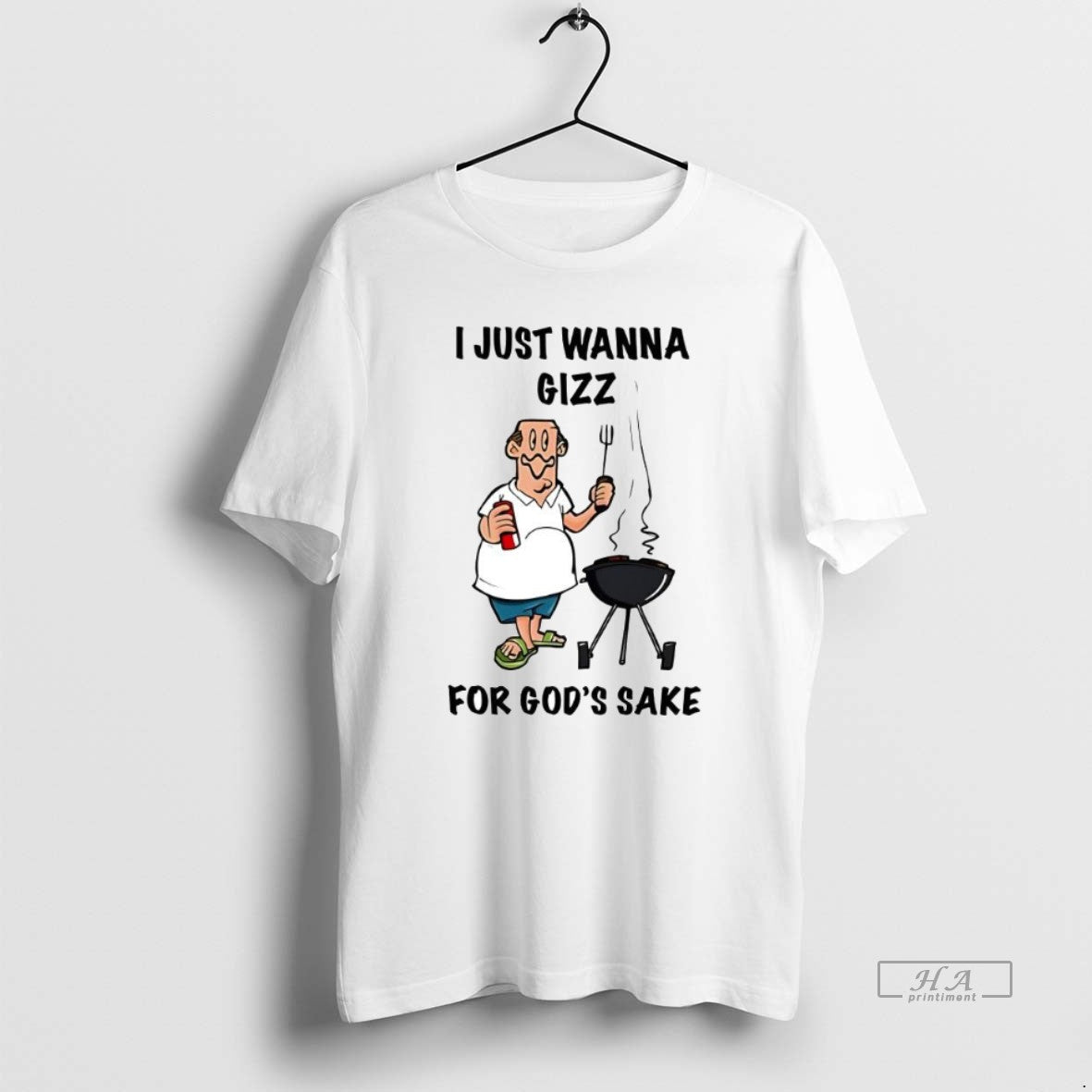 Official Trendy I Just Wanna Grill For Gods Sake Cartoon T-Shirts, Hoodie, Sweatshirt | InkRitualCo.com