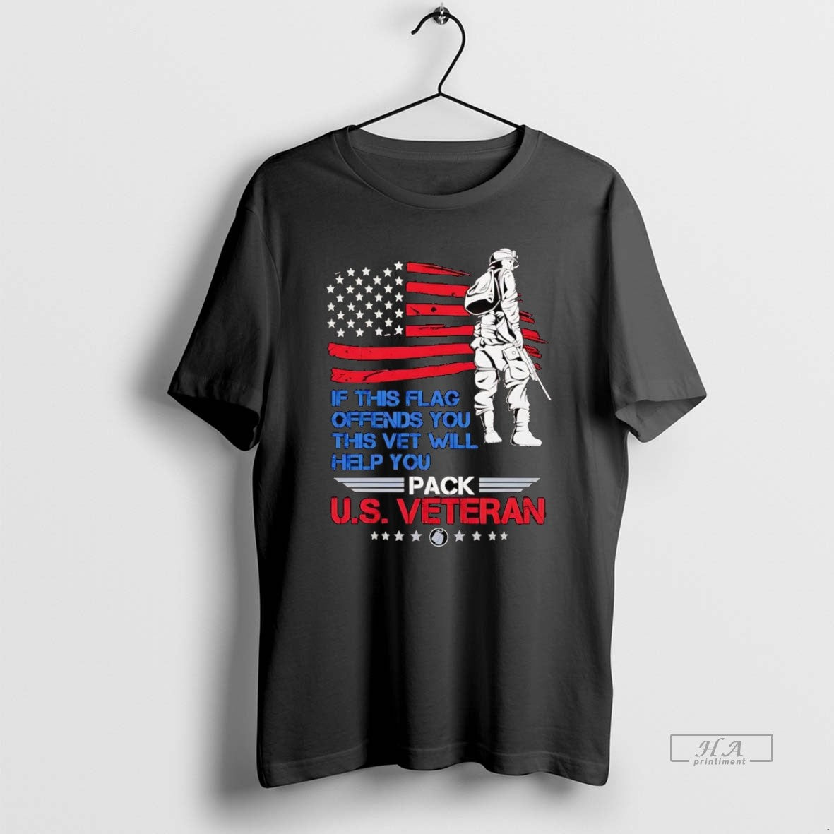 Official Trendy If This Flag Offends You This Vet Will Help You Pack Us Veteran T-Shirts, Hoodie, Sweatshirt