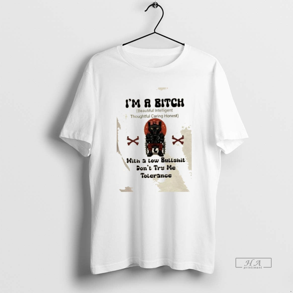 Official Trendy King Black Cat Im A Bitch With A Low Bullshit Dont Try Me T-Shirts, Hoodie, Sweatshirt | InkRitualCo.com