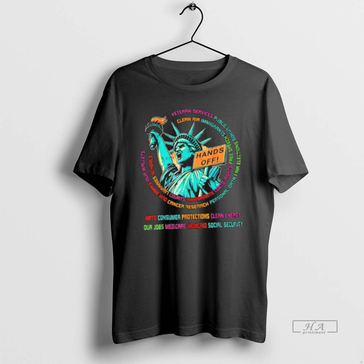 Official Trendy Liberty Statue Hands Off Freedom Protest T-Shirts, Hoodie, Sweatshirt | InkRitualCo.com