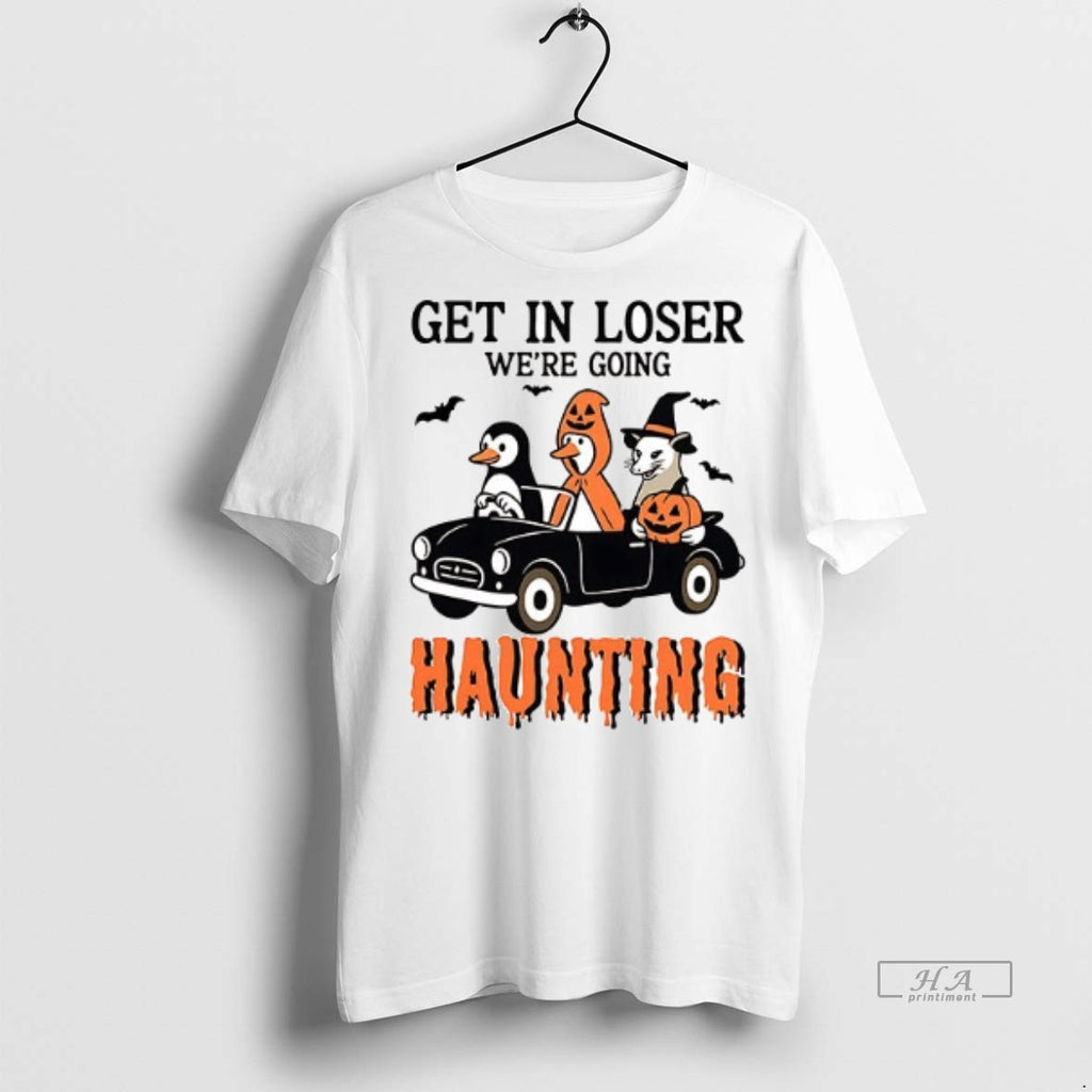 Official Trendy Opossum Get In Loser Were Going Haunting Retro Halloween Ceramic Ceramic And Classic T-Shirts, Hoodie,...