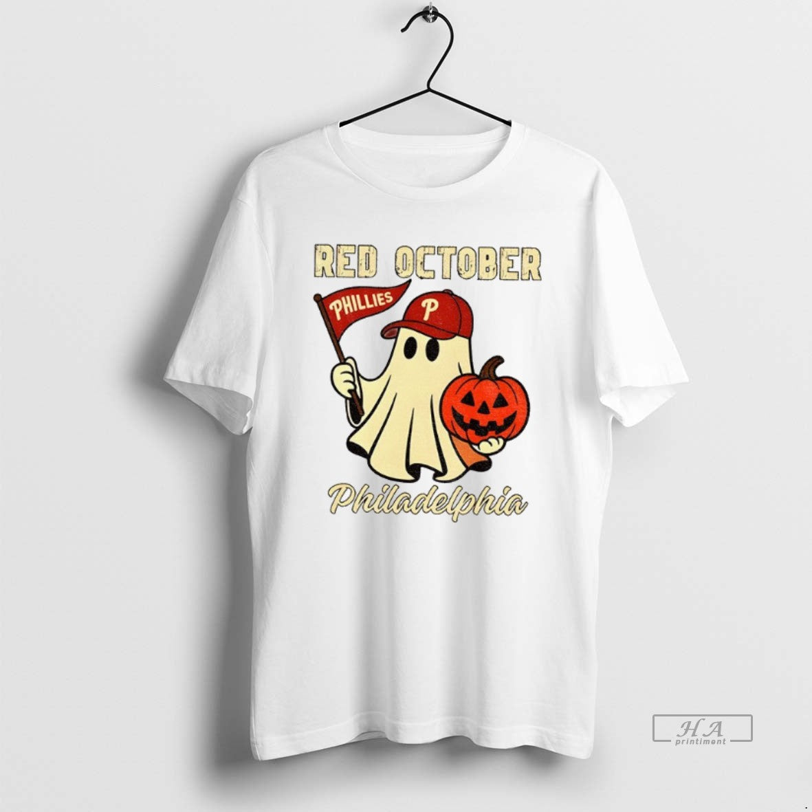 Official Trendy Phillies Halloween Ghost Red October Spooky Baseball T-Shirts, Hoodie, Sweatshirt | InkRitualCo.com