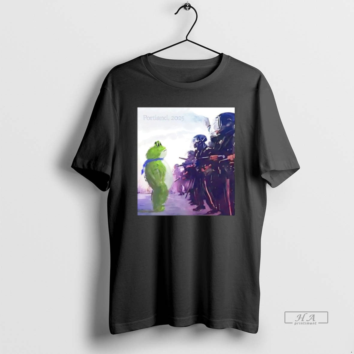 Official Trendy Portland Frog Protest 2025 Anti Trump Art T-Shirts, Hoodie, Sweatshirt | InkRitualCo.com