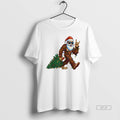 Official Trendy Santa Bigfoot Christmas Tree Xmas Christmas T-Shirts, Hoodie, Sweatshirt | InkRitualCo.com