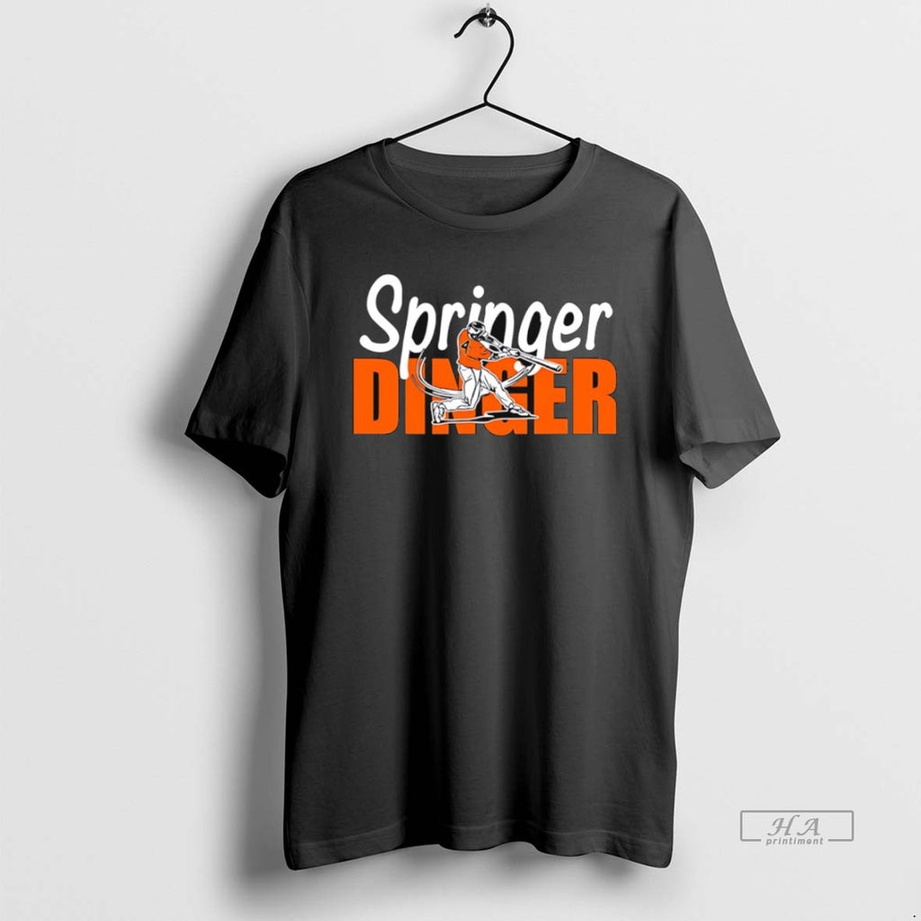 Official Trendy Springer Dinger George Springer Slugger Swing T-Shirts, Hoodie, Sweatshirt | InkRitualCo.com