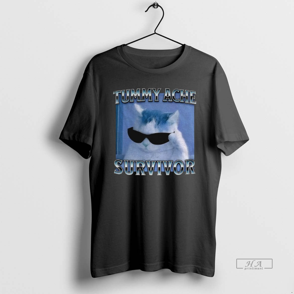 Official Tummy Ache Survivor Funny Cat Meme T-Shirts, Hoodie, Sweatshirt | InkRitualCo.com
