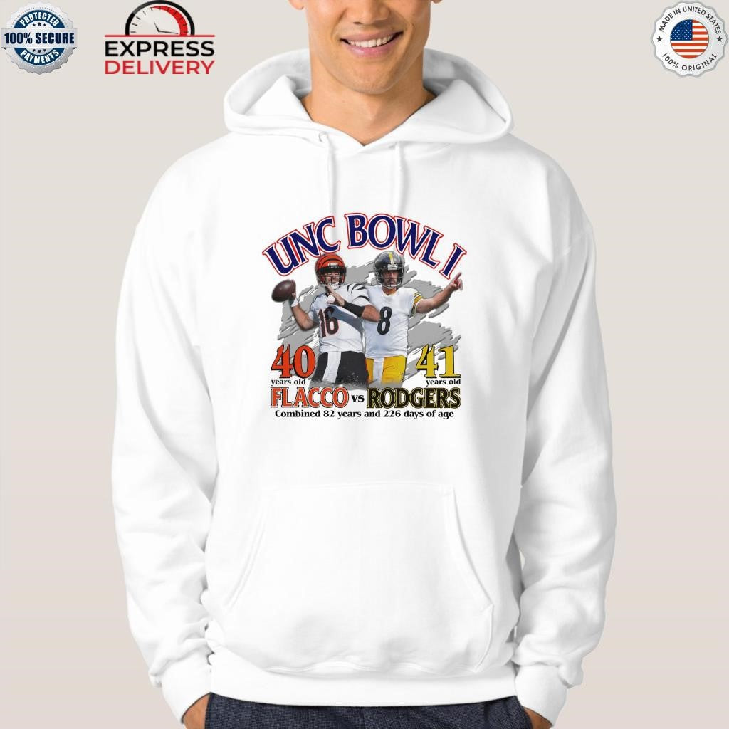 Unc Bowl I 40 41 Years Old Flacco Vs Rodgers Shirt