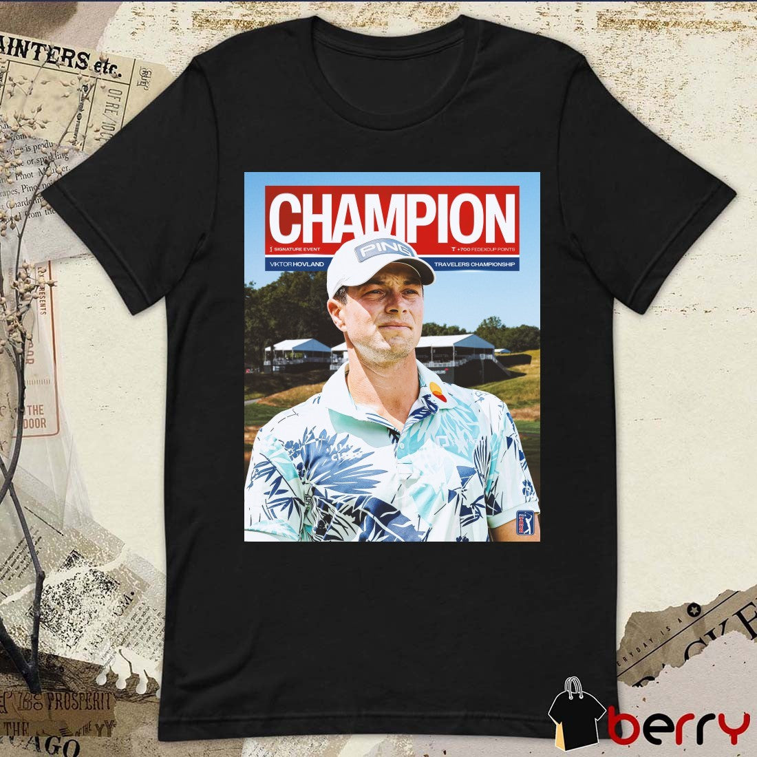 Viktor Hovland 2026 Travelers Championship Champion PGA Tour Poster t-shirt