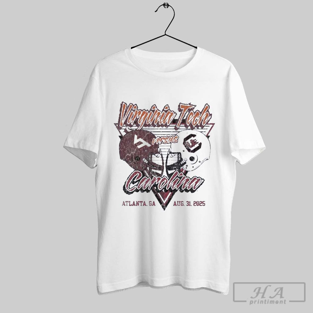 Official Virginia Tech Versus South Carolina Football Duel Helmet Aug 31 2025 T-Shirts, Hoodie, Sweatshirt | InkRitualCo.com