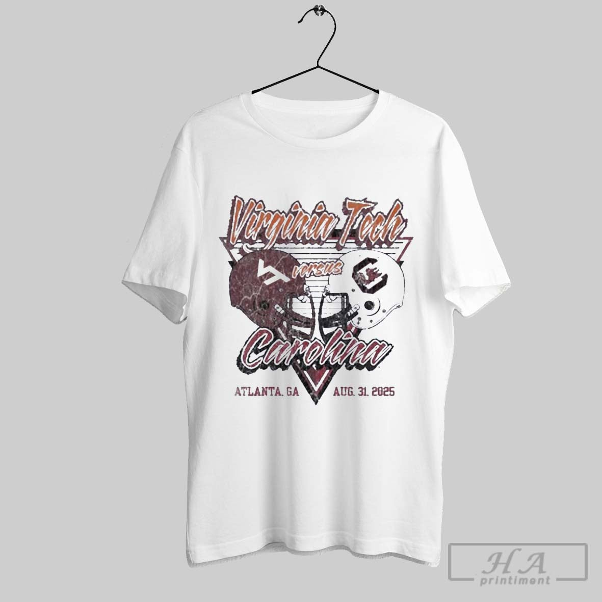 Official Virginia Tech Versus South Carolina Football Duel Helmet Aug 31 2025 T-Shirts, Hoodie, Sweatshirt | InkRitualCo.com