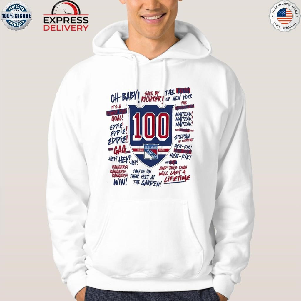 We Bleed Blue Centennial 100th 1926-2026 New York Rangers Shirt