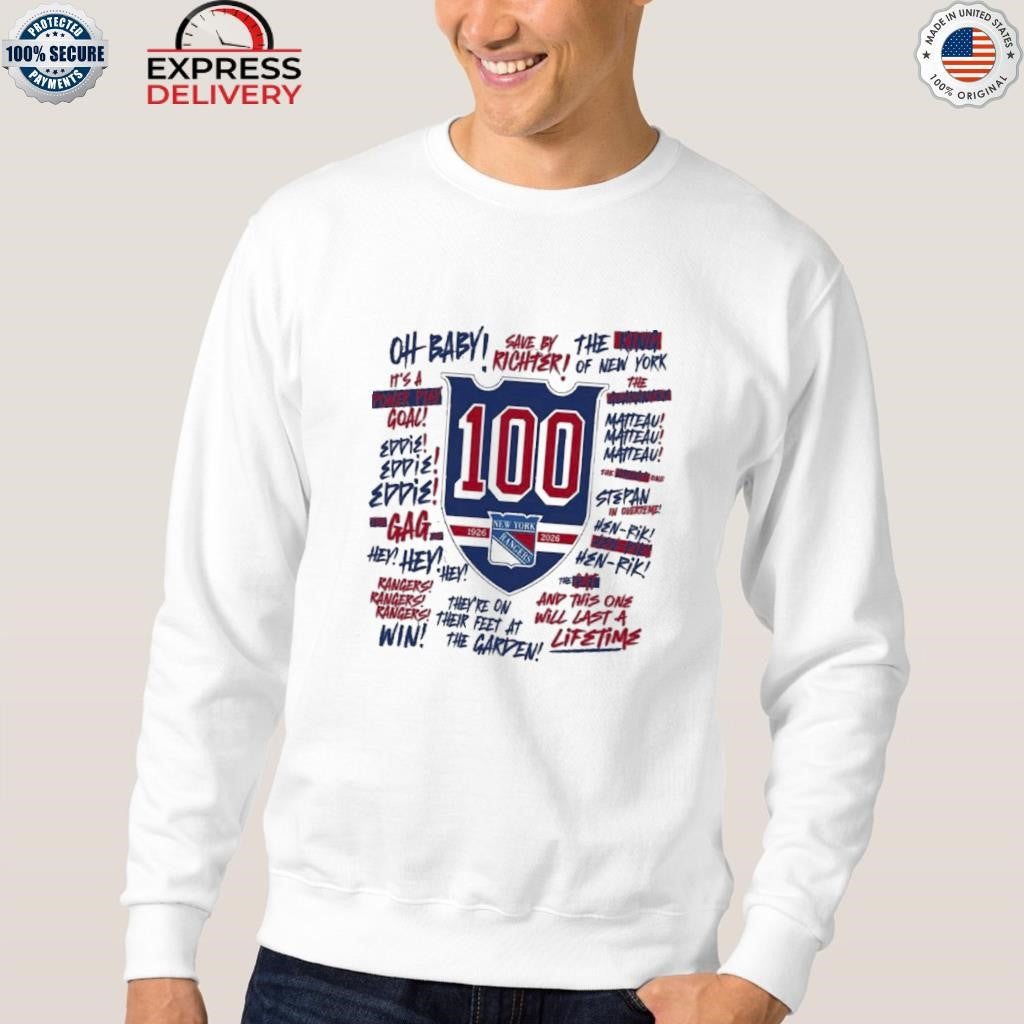 We Bleed Blue Centennial 100th 1926-2026 New York Rangers Shirt