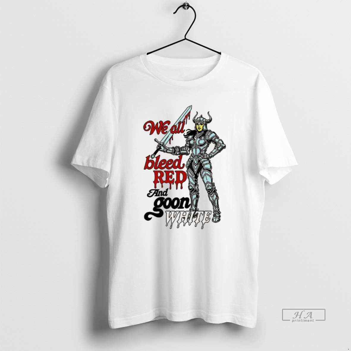 Official We All Bleed Red And Goon White T-Shirts, Hoodie, Sweatshirt | InkRitualCo.com