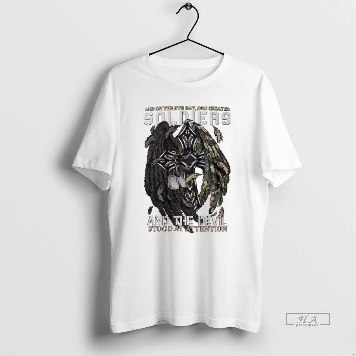 Official Wing And On The 8th Day God Created Soldiers The Devil Stood At Attention T-Shirts, Hoodie, Sweatshirt
