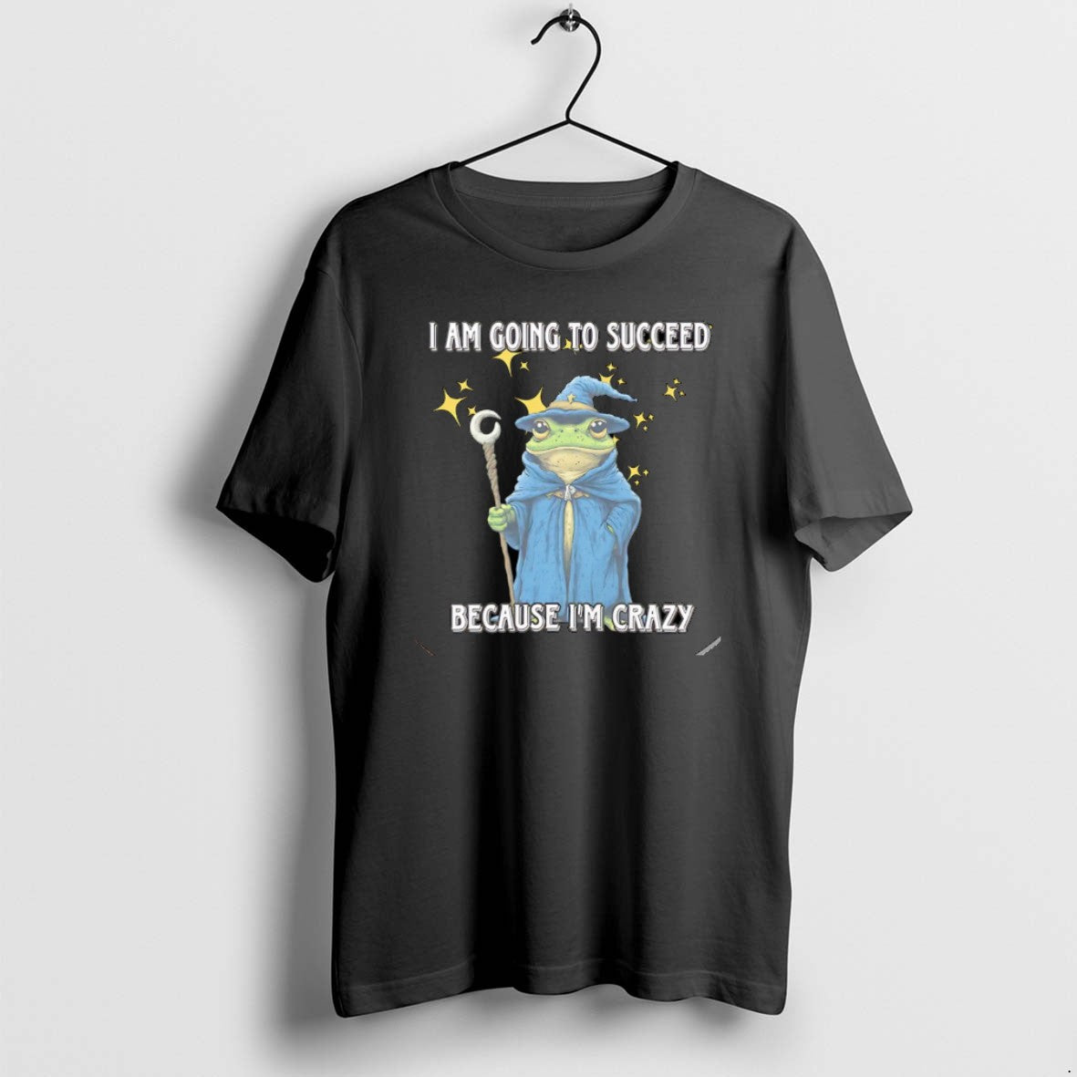 Official Wizard Frog I Am Going To Succeed Because Im Crazy Christmas T-Shirts, Hoodie, Sweatshirt | InkRitualCo.com