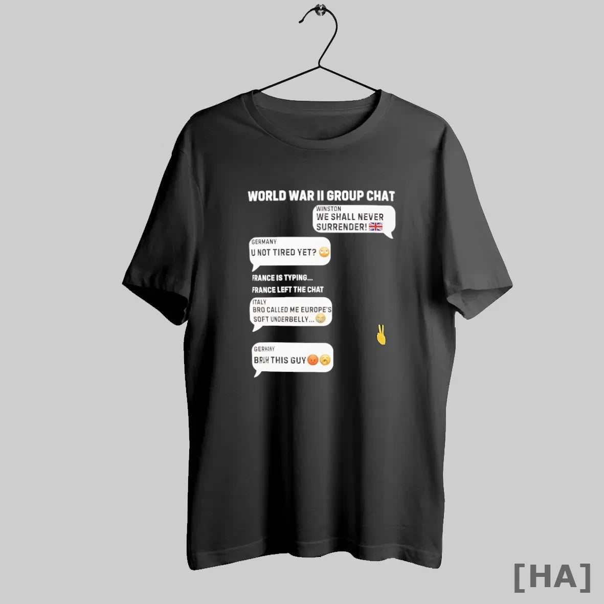 Official World War Ii Group Chat Winston Germany Italy French Left The Chat T-Shirts, Hoodie, Sweatshirt | InkRitualCo.com