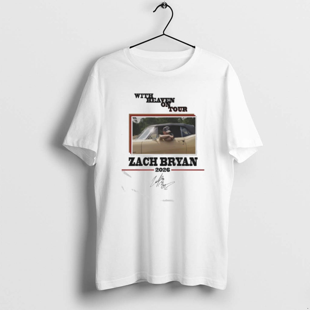 Official Zach Bryan With Heaven On Tour 2026 Signature T-Shirts, Hoodie, Sweatshirt | InkRitualCo.com