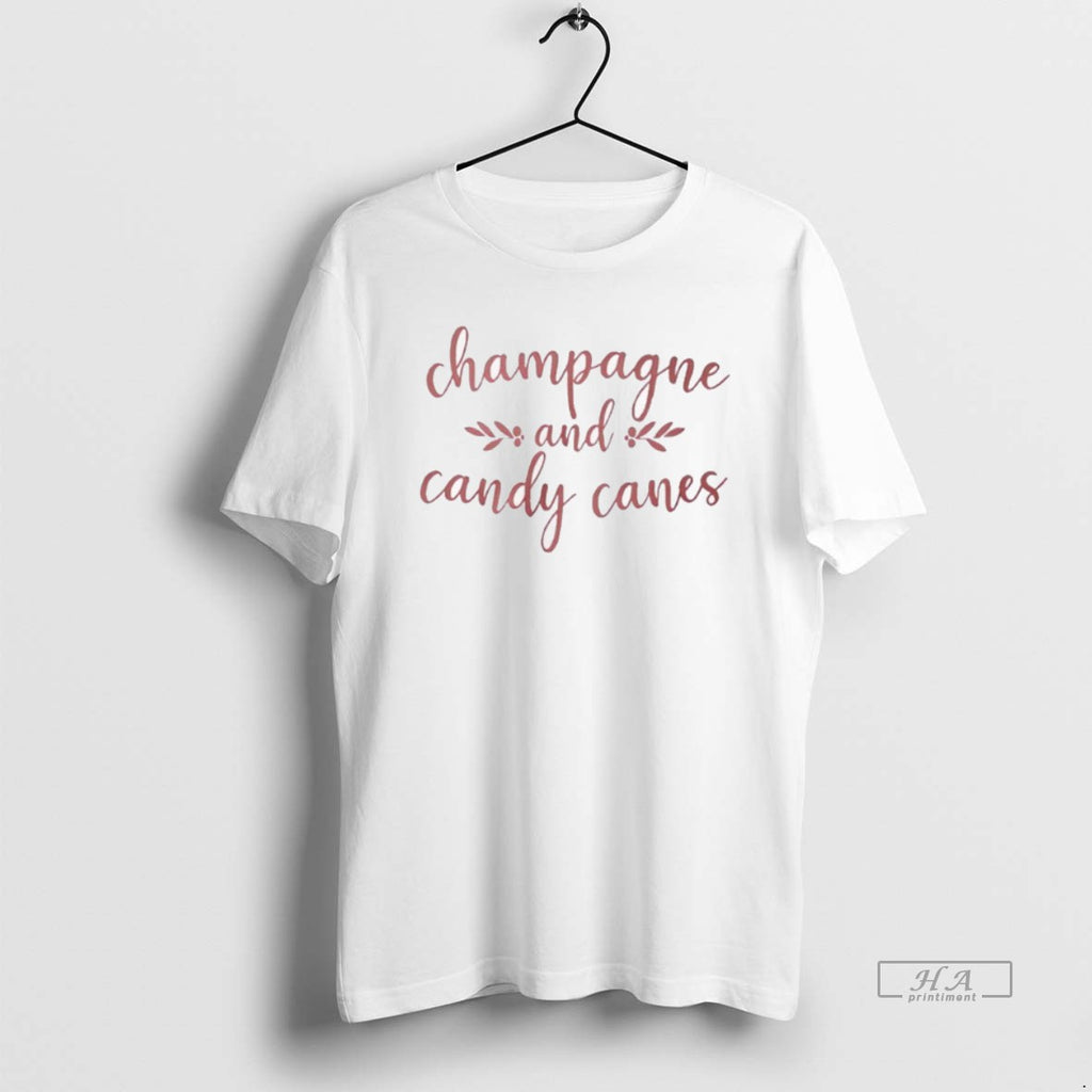 Official Cx3cybx9 Champagne And Candy Canes Christmas T-Shirts, Hoodie, Sweatshirt | InkRitualCo.com