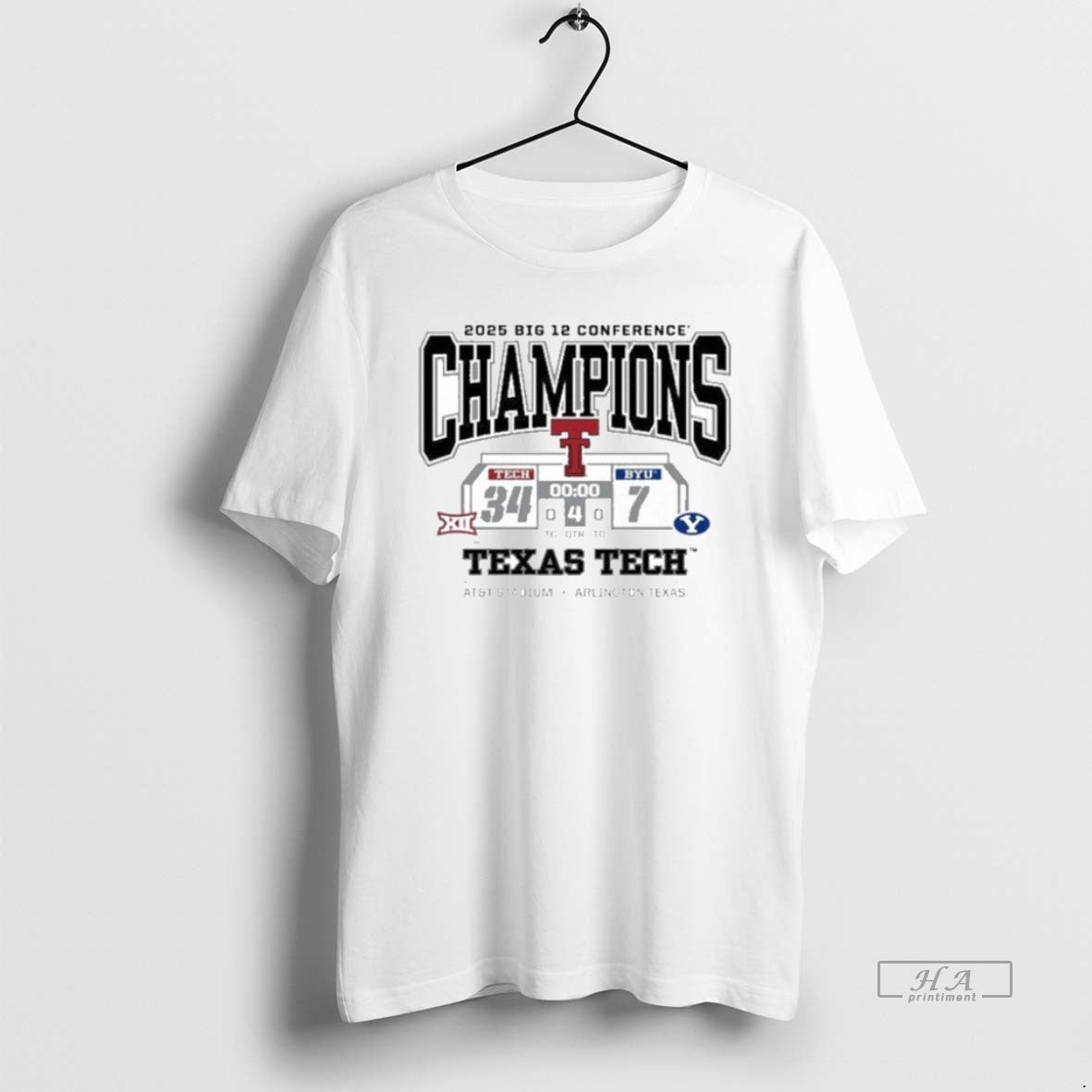 Official Texas Tech Red Raiders Vs Byu Cougars 2025 Big 12 Champions Score T-Shirts, Hoodie, Sweatshirt | InkRitualCo.com