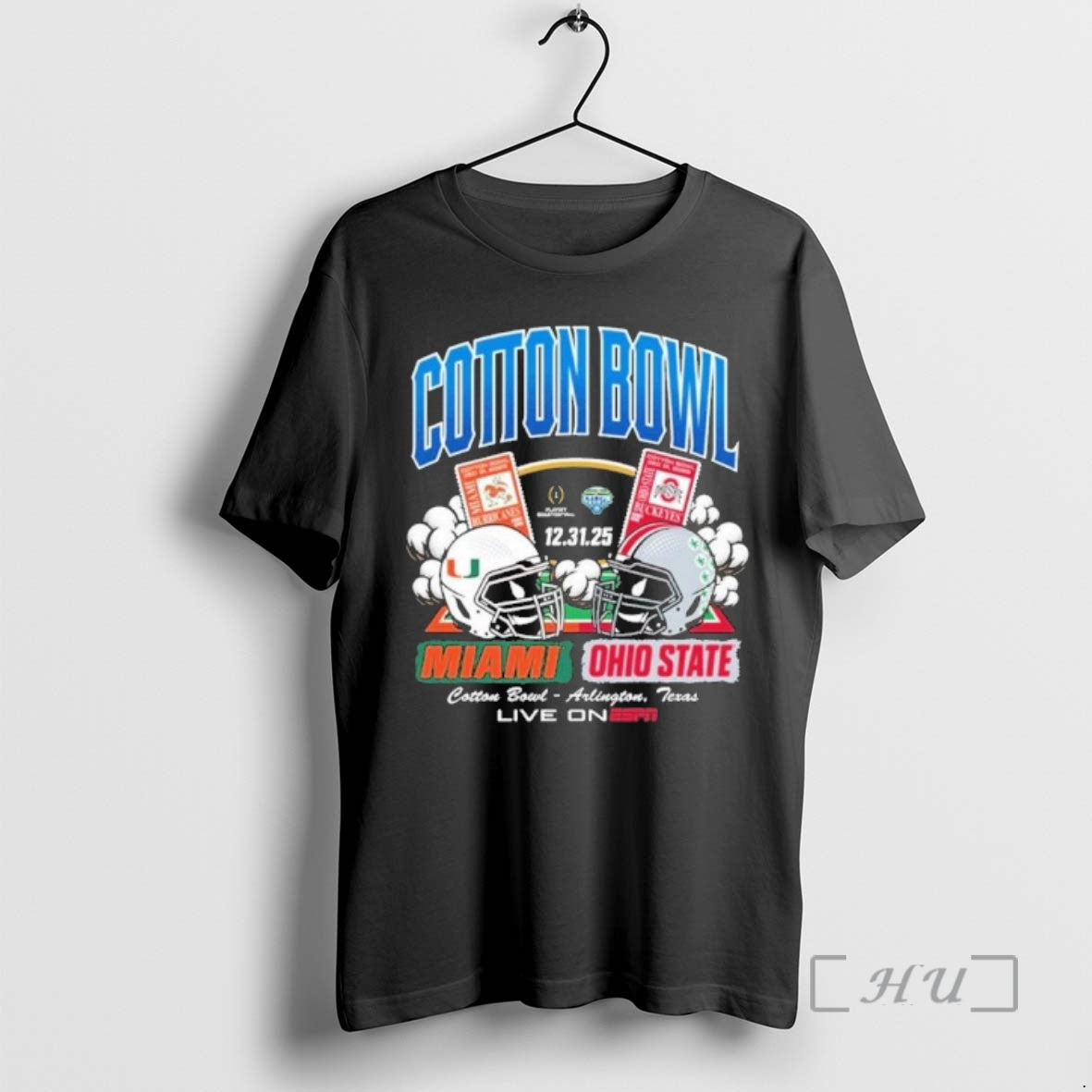 Officials 2025 Cotton Bowl Head To Head Miami Vs Osu T-Shirts, Hoodie, Sweatshirt | InkRitualCo.com