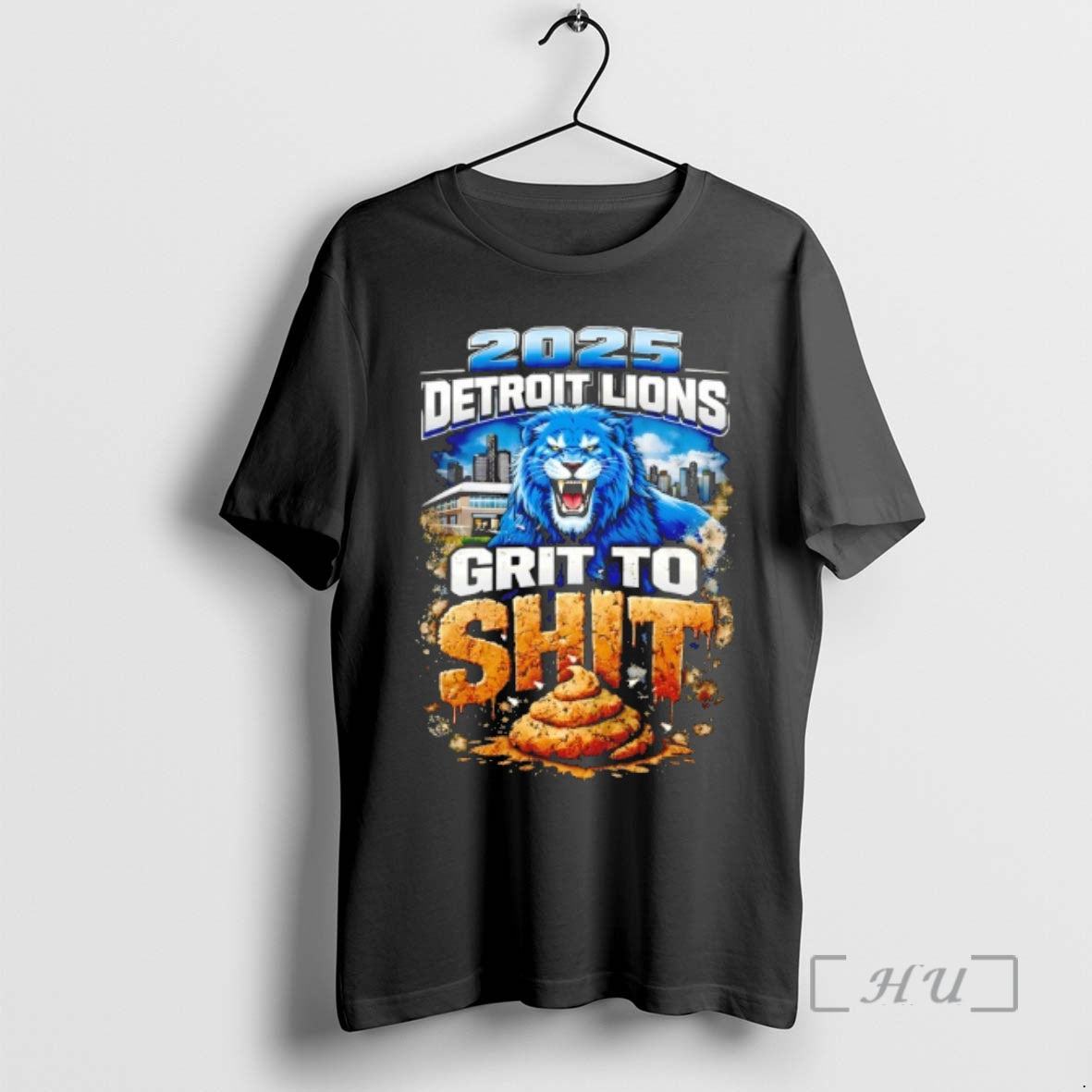 Officials 2025 Detroit Lions Grit To Shit Mascot T-Shirts, Hoodie, Sweatshirt | InkRitualCo.com