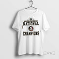 Officials 2025 Ncaa Womens Soccer National Champions Florida State Seminoles Locker Room 2 Sided Premium T-Shirts,...