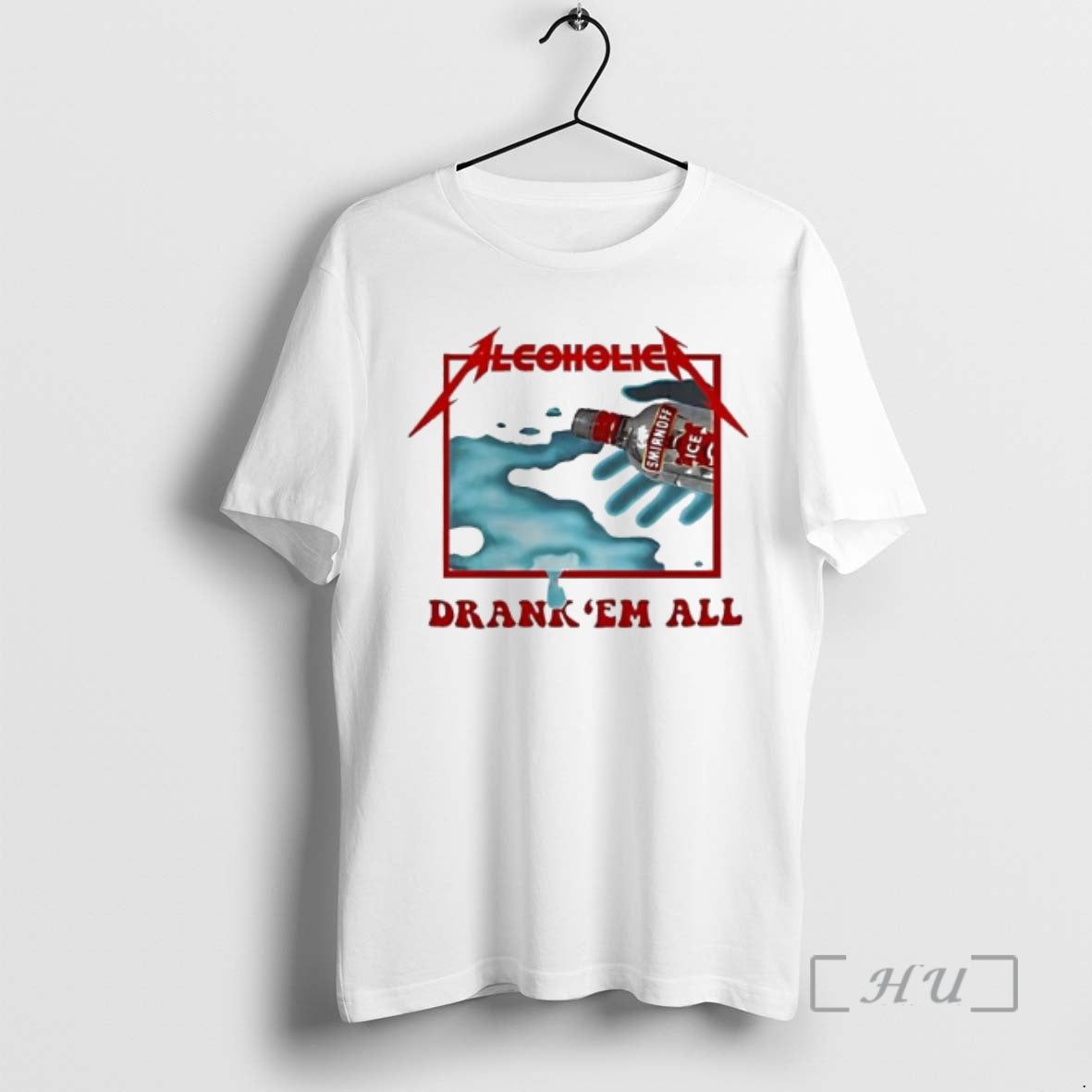 Officials Alcoholica Metallica Drank Em All Vodka Smirnoff Ice T-Shirts, Hoodie, Sweatshirt | InkRitualCo.com
