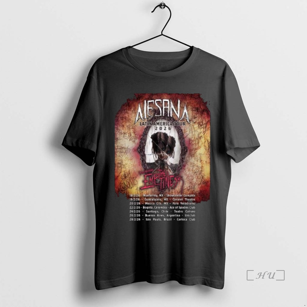 Officials Alesana Latin America Tour 2026 Mexico And South America Tour Schedule Dates Long Sleve T-Shirts, Hoodie,...