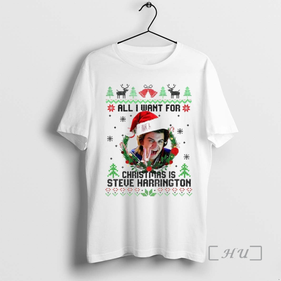 Officials All I Want For Christmas Is Steve Harrington Merry Xmas Premium T Shirts Sweater Hoodie, Sweatshirt