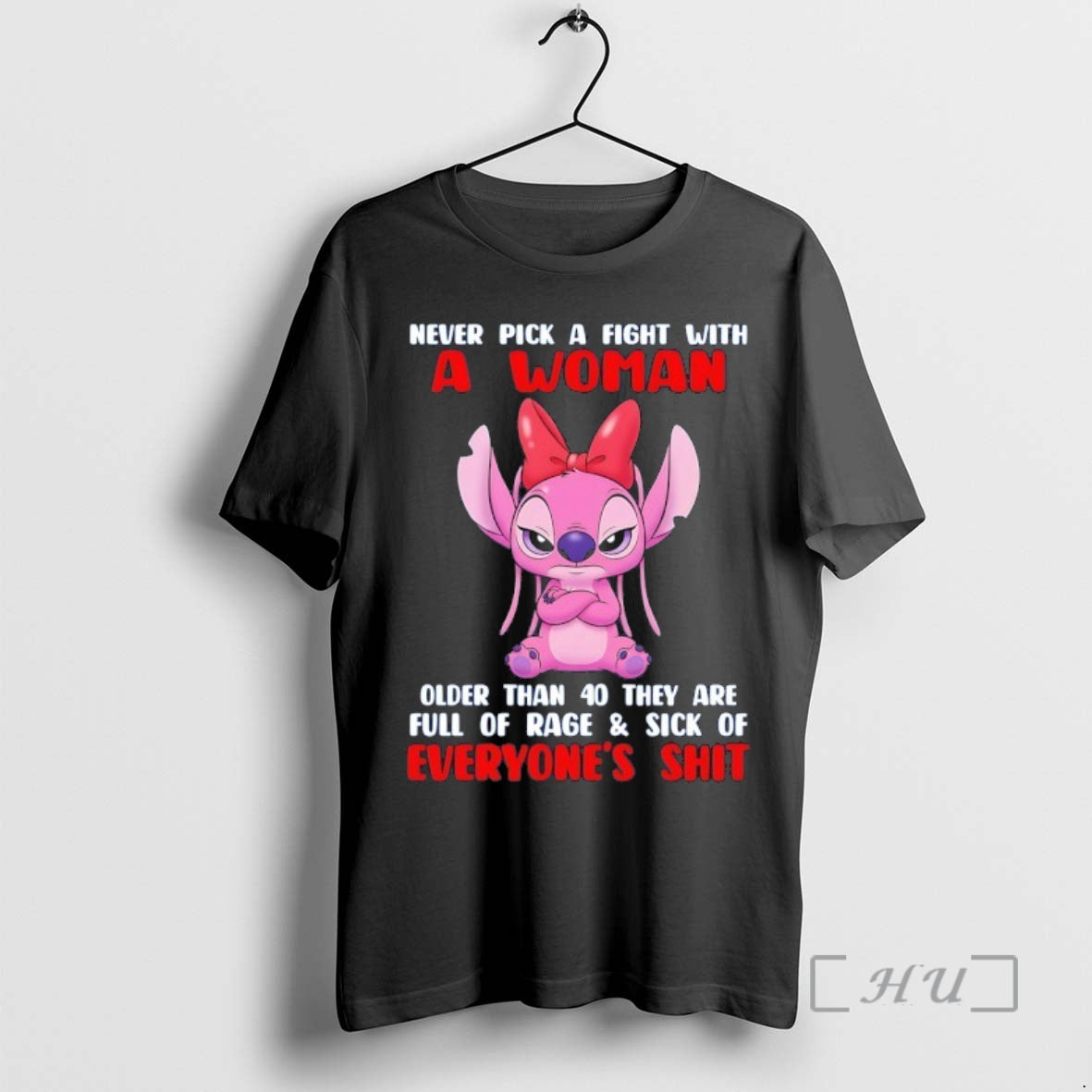 Officials Angel Never Pick A Fight With A Woman Older Than 40 They Are Full T-Shirts, Hoodie, Sweatshirt | InkRitualCo.com
