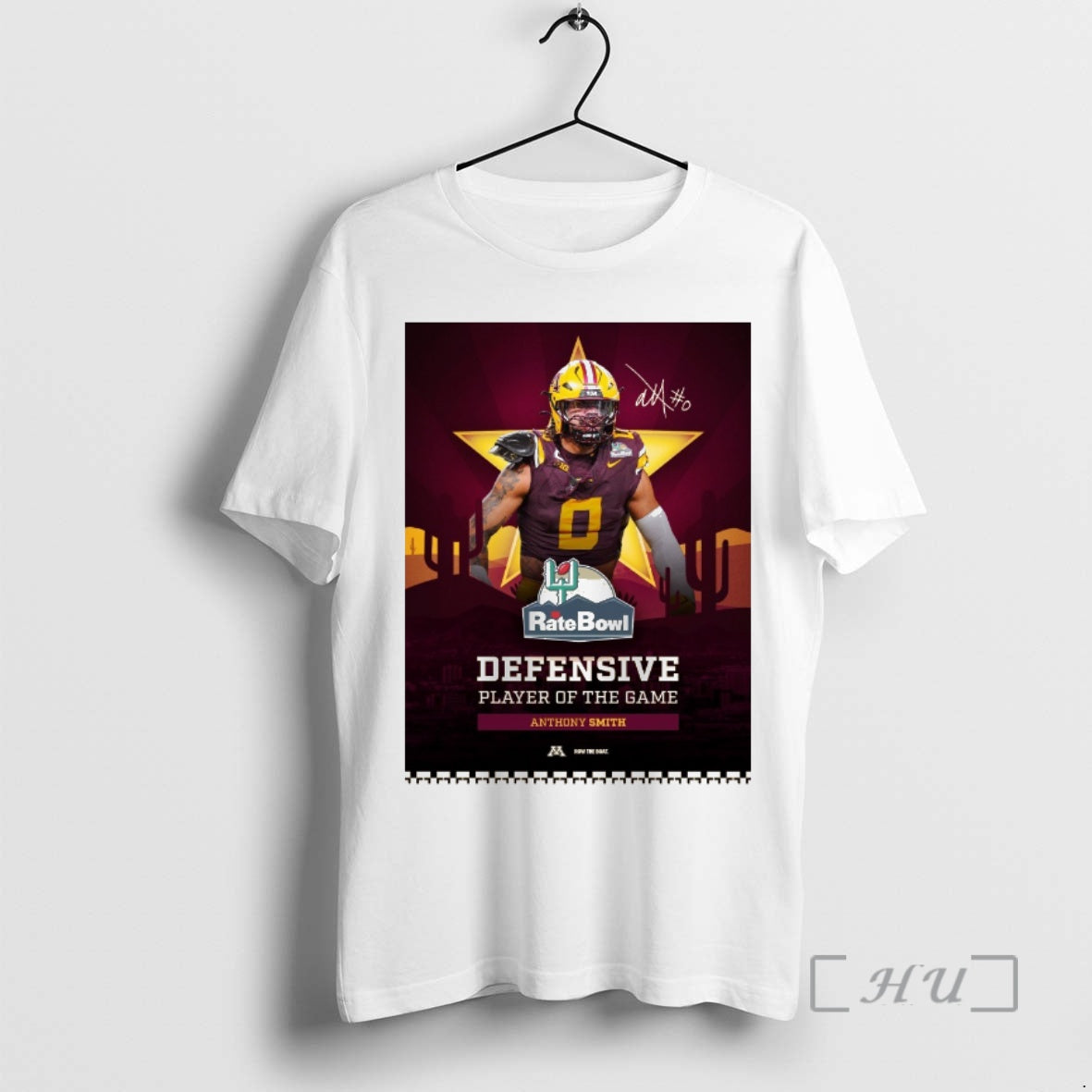 Officials Anthony Smith Defensive Player Game Minnesota Golden Gophers 2025 Rate Bowl Signature T-Shirts, Hoodie, Sweatshirt
