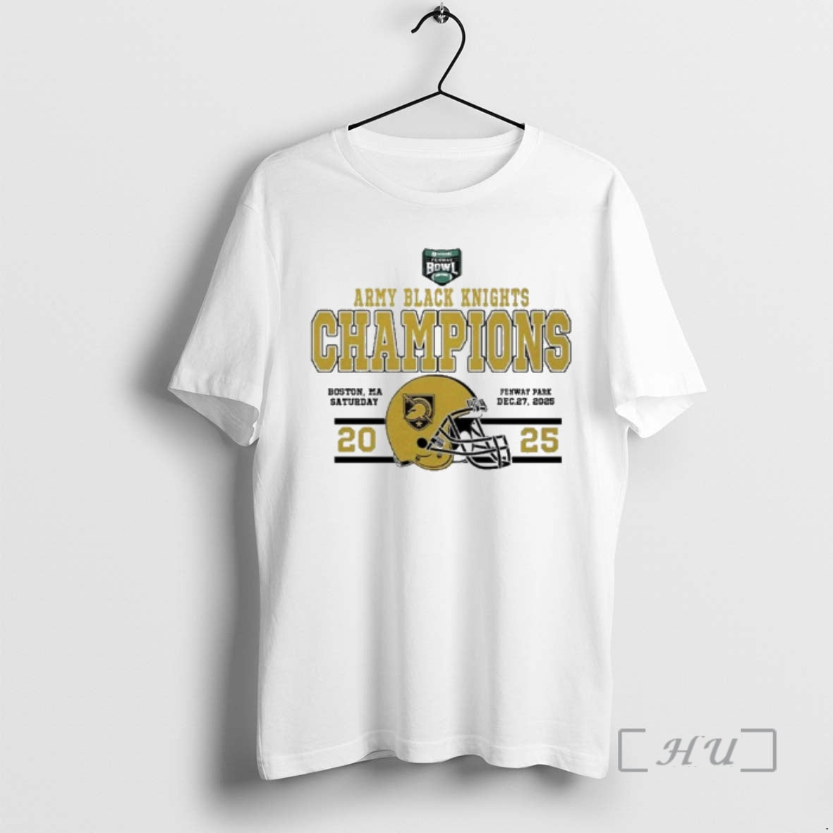 Officials Army Black Knights Football 2025 Wasabi Fenway Bowl Champions Helmet Premium T Shirts Sweater Hoodie, Sweatshirt