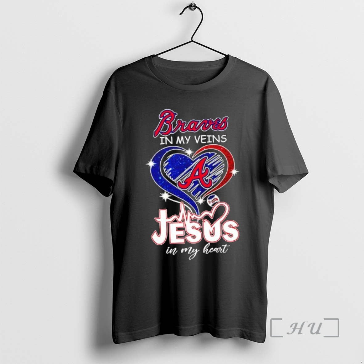 Officials Atlanta Braves In My Veins Jesus In My Heart Baseball Graphic Premium T Shirts Hoodie, Sweatshirt | InkRitualCo.com