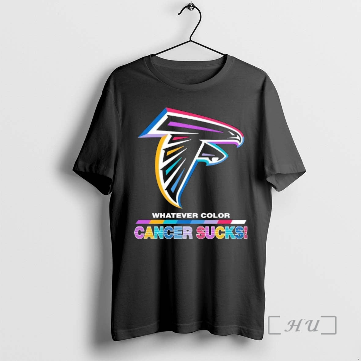 Officials Atlanta Falcons Football Whatever Color Cancer Sucks Logo Colors T-Shirts, Hoodie, Sweatshirt | InkRitualCo.com