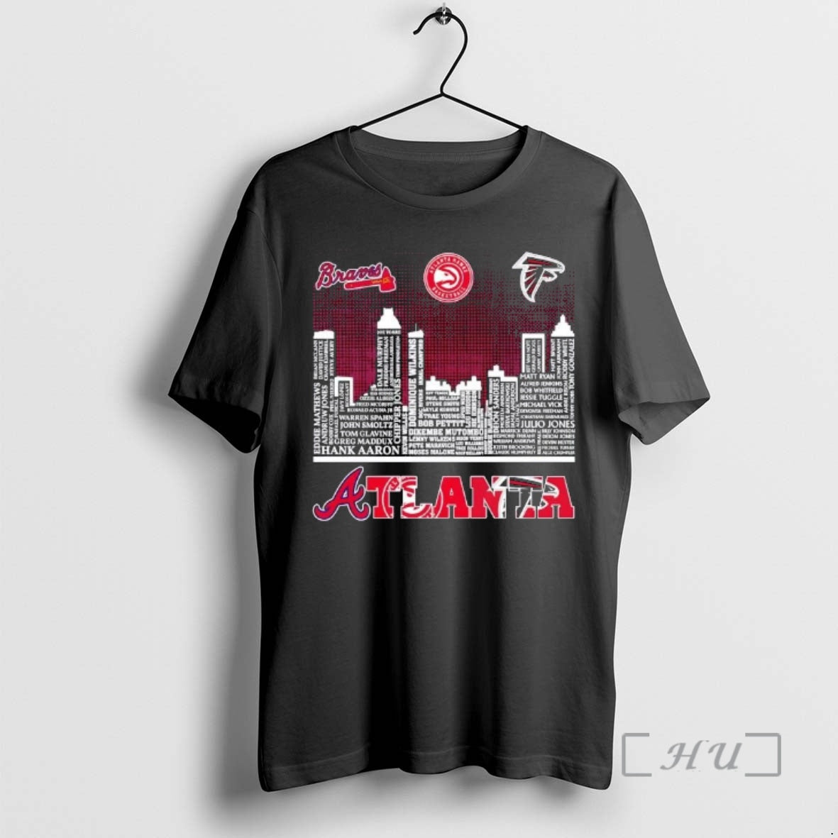 Officials Atlanta Sports Braves Hawks Falcons All Names City Skyline T-Shirts, Hoodie, Sweatshirt | InkRitualCo.com