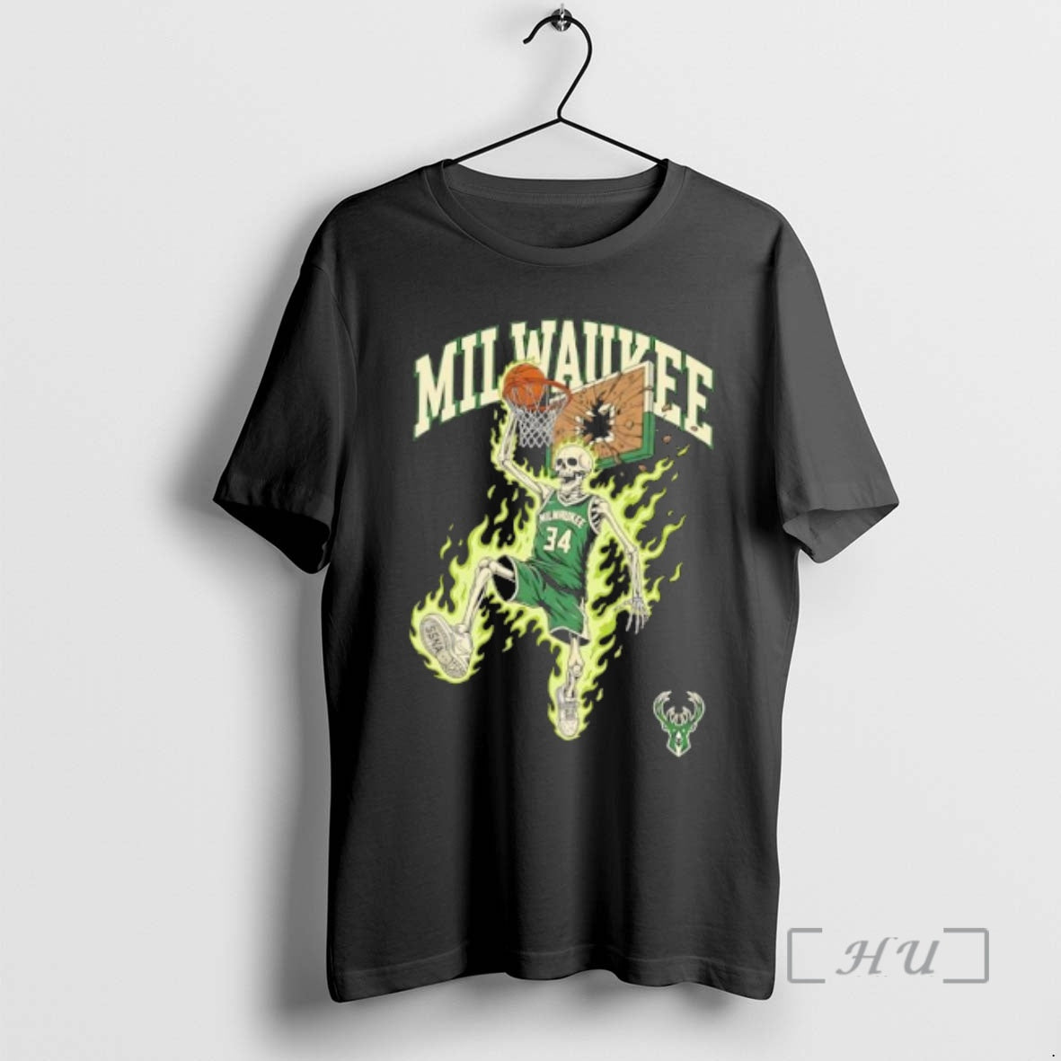Officials Awesome Milwaukee Bucks Mens Basketball Skeleton Player Fire T-Shirts, Hoodie, Sweatshirt | InkRitualCo.com