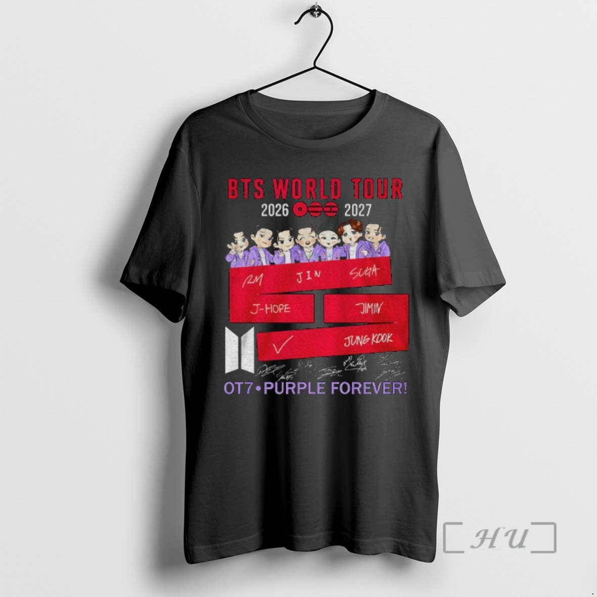 Officials Bts World Tour 2026 2027 Ot7 Purple Forever Signatures T-Shirts, Hoodie, Sweatshirt | InkRitualCo.com