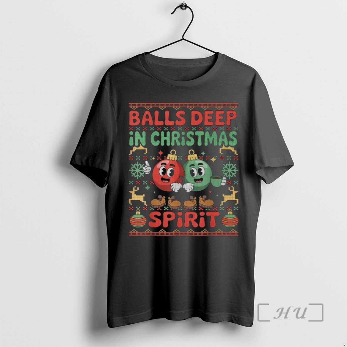 Officials Balls Deep In The Christmas Spirit Xmas Ugly T-Shirts, Hoodie, Sweatshirt | InkRitualCo.com