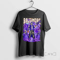 Officials Baltimore Purple Skeleton Grave Digger Shovel Player With Ravens Halloween Football Premium T Shirts Hoodie,...