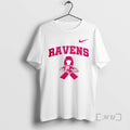 Officials Baltimore Ravens Cancer Awareness Never Ever Giving Up Hope T-Shirts, Hoodie, Sweatshirt | InkRitualCo.com
