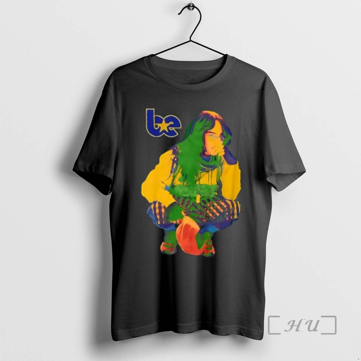 Officials Billie Eilish Color Pop Crouching Portrait Art T-Shirts, Hoodie, Sweatshirt | InkRitualCo.com
