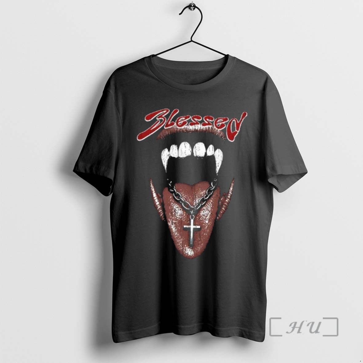 Officials Blessed Vampire Mouth Cross Gothic Dark Art Woman T-Shirts, Hoodie, Sweatshirt