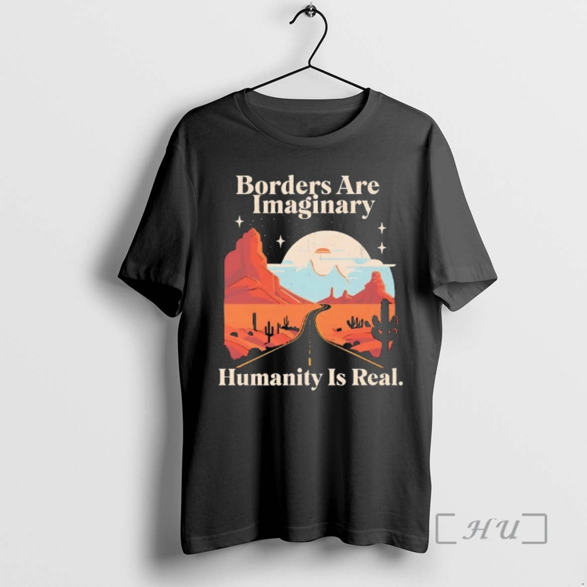 Officials Borders Are Imaginary Humanity Is Real Vintage T-Shirts, Hoodie, Sweatshirt | InkRitualCo.com
