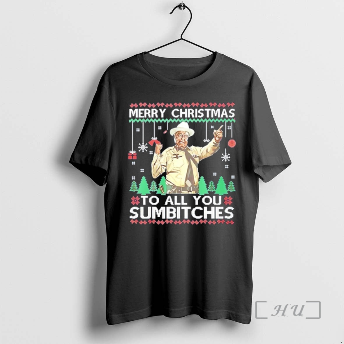 Officials Buford T Justice Merry Christmas To All You Sumbitches T-Shirts, Hoodie, Sweatshirt | InkRitualCo.com