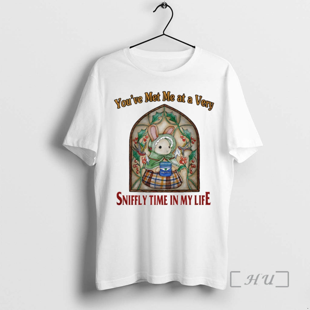 Officials Bunny Youve Met Me At A Very Sniffly Time In My Life Circle Premium T-Shirts, Hoodie, Sweatshirt | InkRitualCo.com