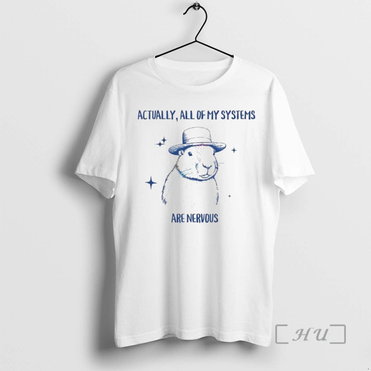 Officials Capybara Actually All Of My Systems Are Nervous T-Shirts, Hoodie, Sweatshirt | InkRitualCo.com
