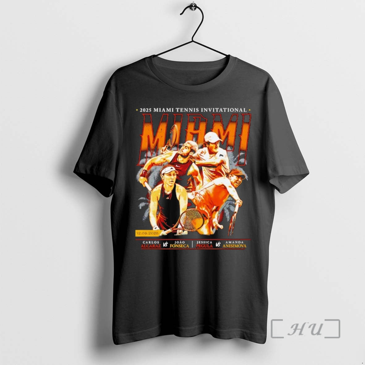 Officials Carlos Alcaraz Vs Joao Fonseca Jessica Pegula Vs Amanda Anisimova 2025 Miami Tennis Invitational T-Shirts,...