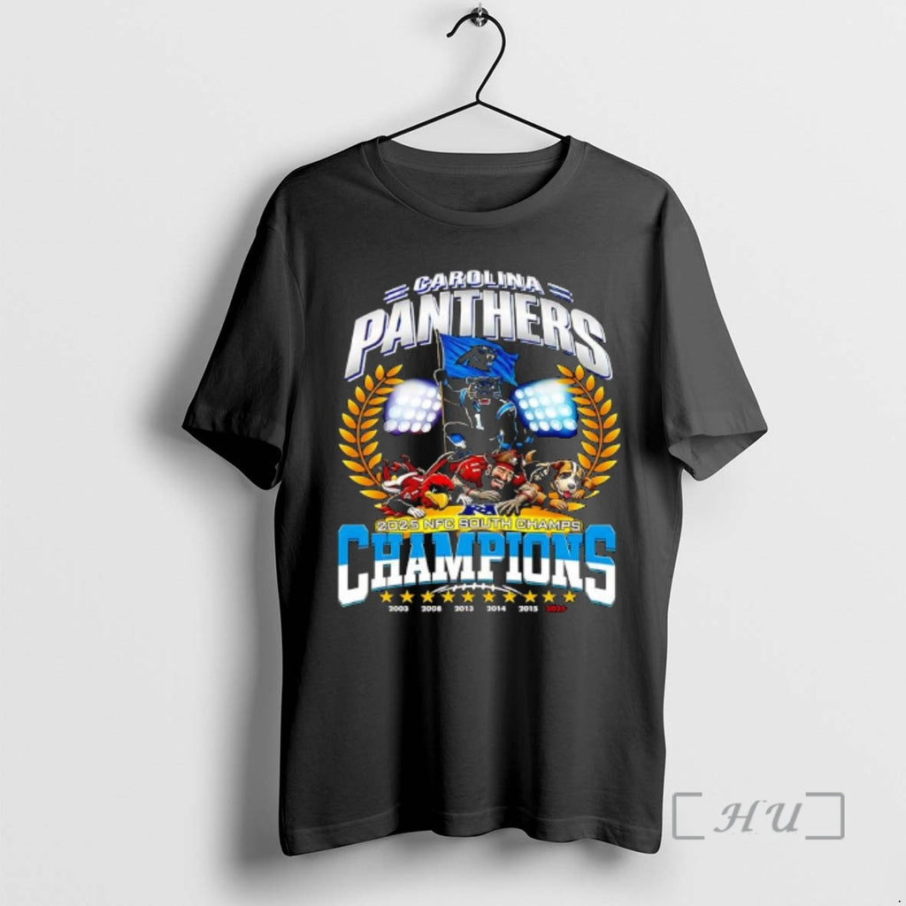 Officials Carolina Panthers Nfc South 2025 Champions Division T-Shirts, Hoodie, Sweatshirt | InkRitualCo.com