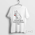 Officials Cats And Wine Make Everything Fine T-Shirts, Hoodie, Sweatshirt | InkRitualCo.com