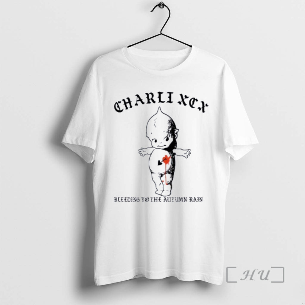 Officials Charli Xcx Brat Tattoo Kewpie Bleeding To The Autumn Rain Premium T Shirts Sweater Hoodie, Sweatshirt